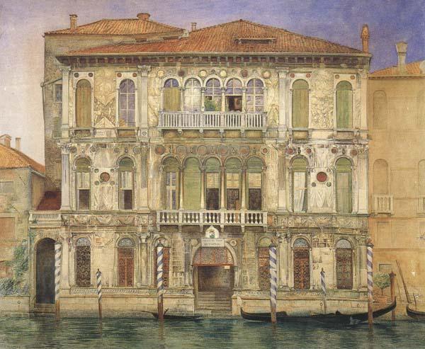 John wharlton bunney Palazzo Manzoni,on the Gradn Canal,Venice (mk46)